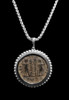 "THE GLORY OF THE ARMY" ANCIENT CHRISTIAN ROMAN CONSTANTINE COIN PENDANT IN STERLING SILVER  *CPR241