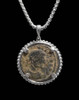 "THE GLORY OF THE ARMY" ANCIENT CHRISTIAN ROMAN CONSTANTINE COIN PENDANT IN STERLING SILVER  *CPR241