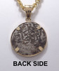 ANCIENT AYYUBID DYNASTY ISLAMIC SILVER COIN PENDANT IN 14K GOLD  *CPM2