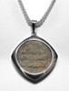 ANCIENT UMAYYAD FIRST ISLAMIC CALIPHATE BRONZE COIN PENDANT IN STERLING SILVER   *CPM7