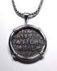 ROMAN BYZANTINE JESUS CHRIST KING OF KINGS ANCIENT FOLLIS COIN PENDANT IN STERLING SILVER  *CPB037X