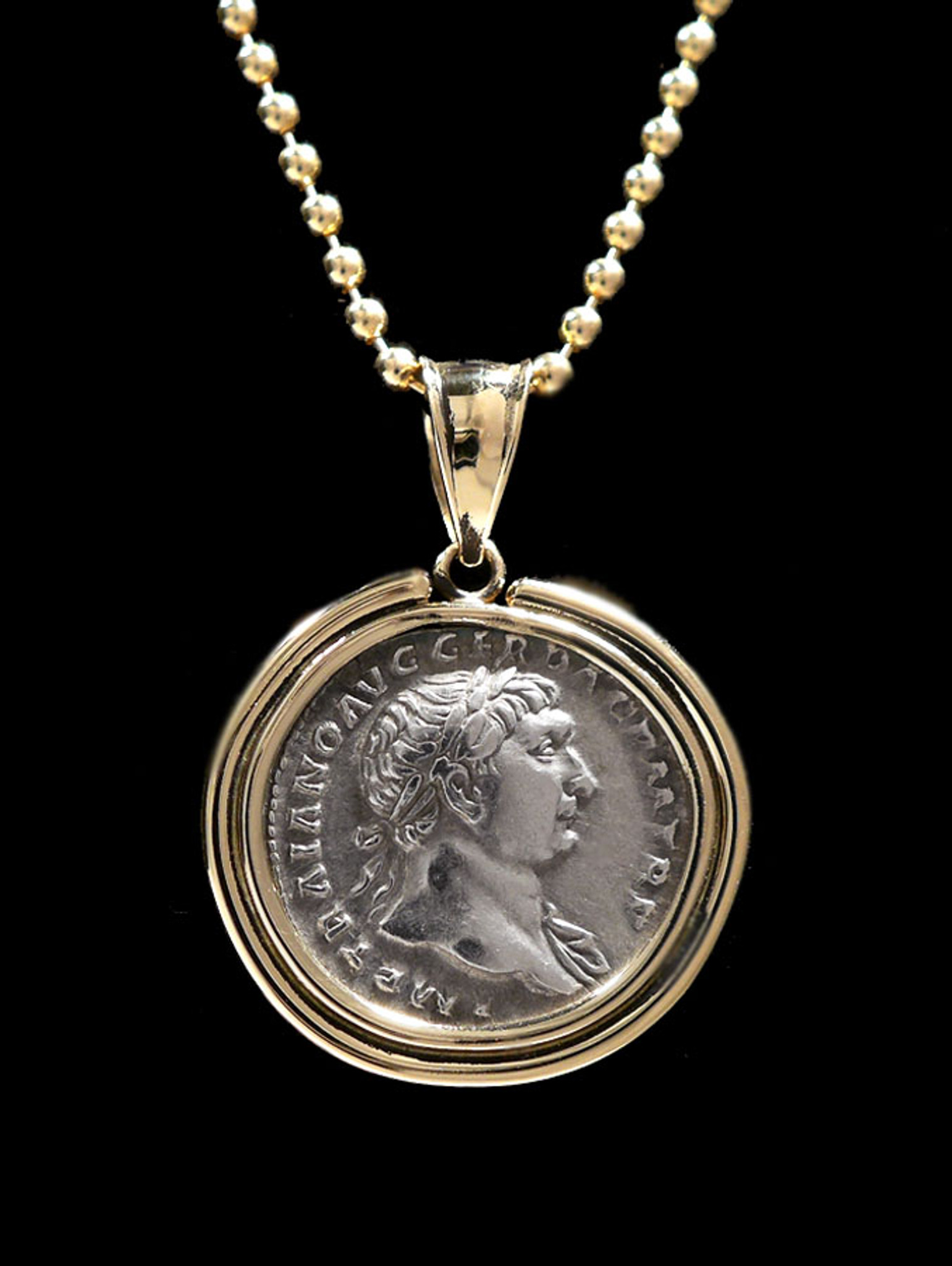 AEQUITAS JUSTICE AND EQUALITY ROMAN ANCIENT COIN PENDANT WITH EMPEROR ...