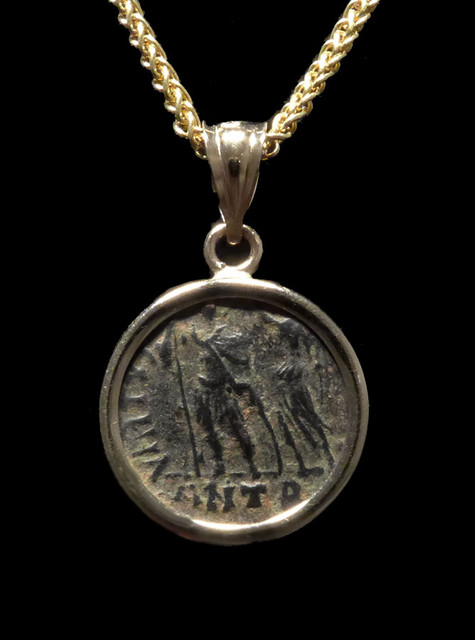 ANCIENT ROMAN VIRTUS BRAVERY AND VIRTUE CONSTANTINE COIN NECKLACE ...