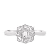 Photo of Yasmine 1/3 ct tw. Diamond Princess Solitaire Engagement Ring 10K White Gold [BT217WE-P023]