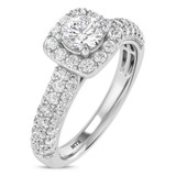 Photo of Jiles 1 1/5 ct tw. Lab Grown Diamond Round Solitaire Engagement Ring 14K White Gold [BT1681WE-L045]