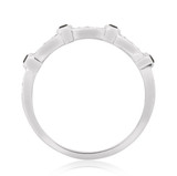 Photo of Fatima 1 1/2 Carat T.W. Black Diamond (Treated) Oval Solitaire Bridal Set 10K White Gold [BT220WL]