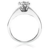 Photo of Braylin 2/3 Carat T.W. Diamond Round Cluster Bridal Set 14K White Gold [BT502WE-C000]