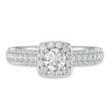 Photo of Jiles 1 7/8 ct tw. Lab Grown Diamond Round Solitaire Bridal Set 14K White Gold [BT1681WE-L045]