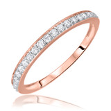 Photo of Demi 3/8 ct tw. Diamond Same Sex Ladies Band Set 10K Rose Gold [BT570RL]