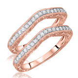 Photo of Danica 3/8 ct tw. Diamond Same Sex Ladies Band Set 10K Rose Gold [WL571R]