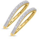Photo of Jemma 1/2 ct tw. Lab Grown Diamond Same Sex Ladies Band Set 10K Yellow Gold [WL1423Y]