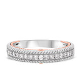 Photo of Blushing 7/8 ct tw. Diamond Wedding Band Set 10K White Gold [BT454WM]