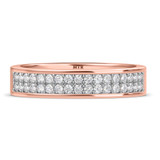 Photo of Marline 7/8 ct tw. Diamond Wedding Band Set 14K Rose Gold [BT368RM]