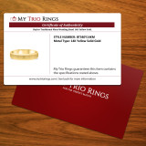 Baylor Traditional Mens Wedding Band 14K Yellow Gold.
