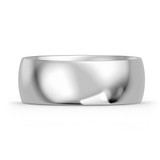 Photo of Hudson Comfort Fit-8mm Traditional Mens Wedding Band 14K White Gold. [BT353WM]