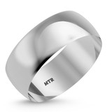 Photo of Hudson-8mm Traditional Mens Wedding Band 10K White Gold. [BT346WM]