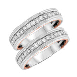 Photo of Forever 1 ct tw. Diamond Same Sex Mens Band Set 10K White Gold [WM448W]