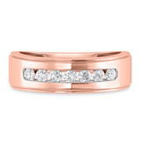 Photo of Effie 1 ct tw. Lab Grown Diamond Same Sex Mens Band Set 14K Rose Gold [BT1662RM]
