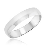 Photo of Hudson Traditional Mens Wedding Band  14K White Gold. [BT5301WM]