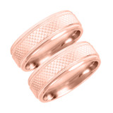 Photo of Allure Same Sex Mens Band Set 14K Rose Gold [WM580R]