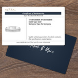 Baylor Traditional Mens Wedding Band  14K White Gold.