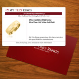 Allure Traditional Mens Wedding Band 14K Yellow Gold.
