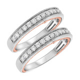 Photo of Dream 1 1/10 ct tw. Lab Grown Diamond Same Sex Mens Band Set 10K White Gold [WM1436W]