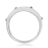 Photo of Fatima 1/2 ct tw. Black Diamond (Treated) Same Sex Mens Band Set 10K White Gold [BT220WM]