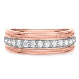 Photo of Eden 1/6 ct tw. Diamond Same Sex Mens Band Set 14K Rose Gold [BT2294RM]