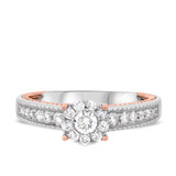 Photo of Blushing 1 3/8 ct tw. Diamond Round Cluster Trio Set 10K White Gold [BT454WE-C000]