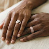 Photo of Effie 2 ct tw. Lab Grown Diamond Round Solitaire Trio Set 14K Rose Gold [BT1662R-L095]
