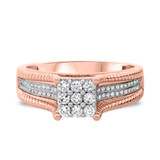 Photo of Evan 1/2 ct tw. Diamond Fancy Cluster Trio Set 14K Rose Gold [BT435RE-C000]