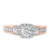 Photo of Alexus 2 ct tw. Cushion Solitaire Trio Set 10K Rose Gold [BT571RE-C000]
