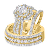 Photo of Jemma 3 1/10 ct tw. Lab Grown Diamond Round Solitaire Trio Set 10K Yellow Gold [BT1423Y-L070]