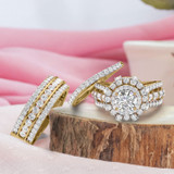 Photo of Jemma 3 1/10 ct tw. Lab Grown Diamond Round Solitaire Trio Set 10K Yellow Gold [BT1423Y-L070]