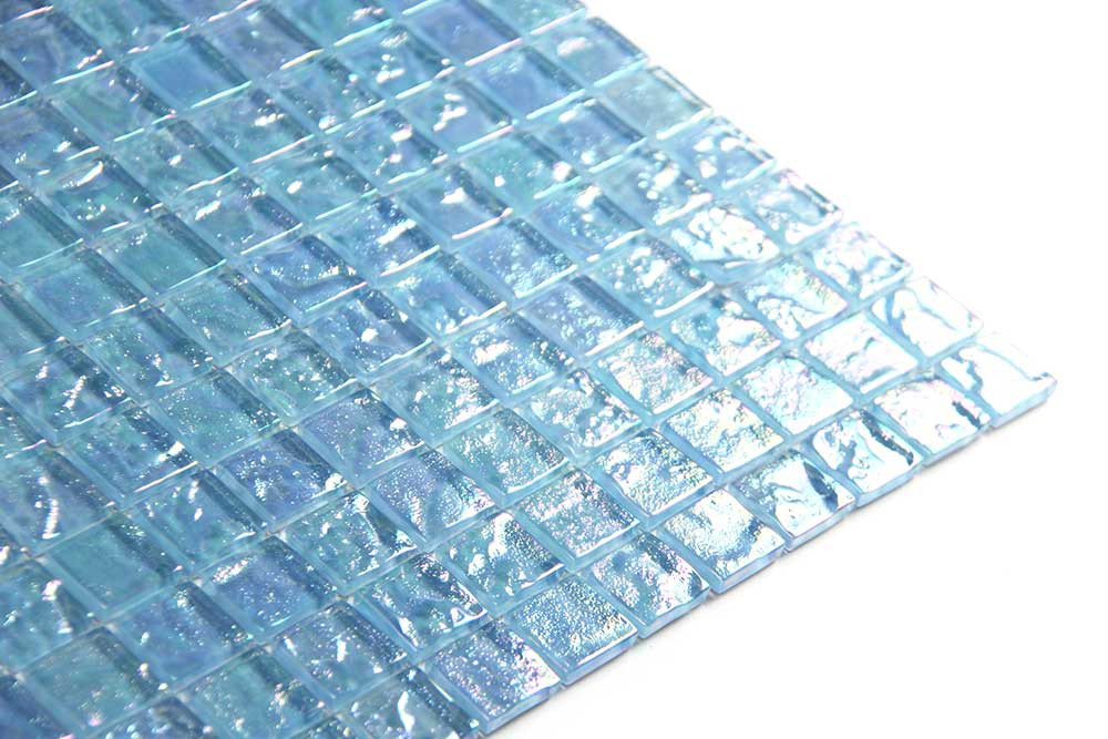 Beachwalk Sky Blue Iridescent 1x1 Pool Tile