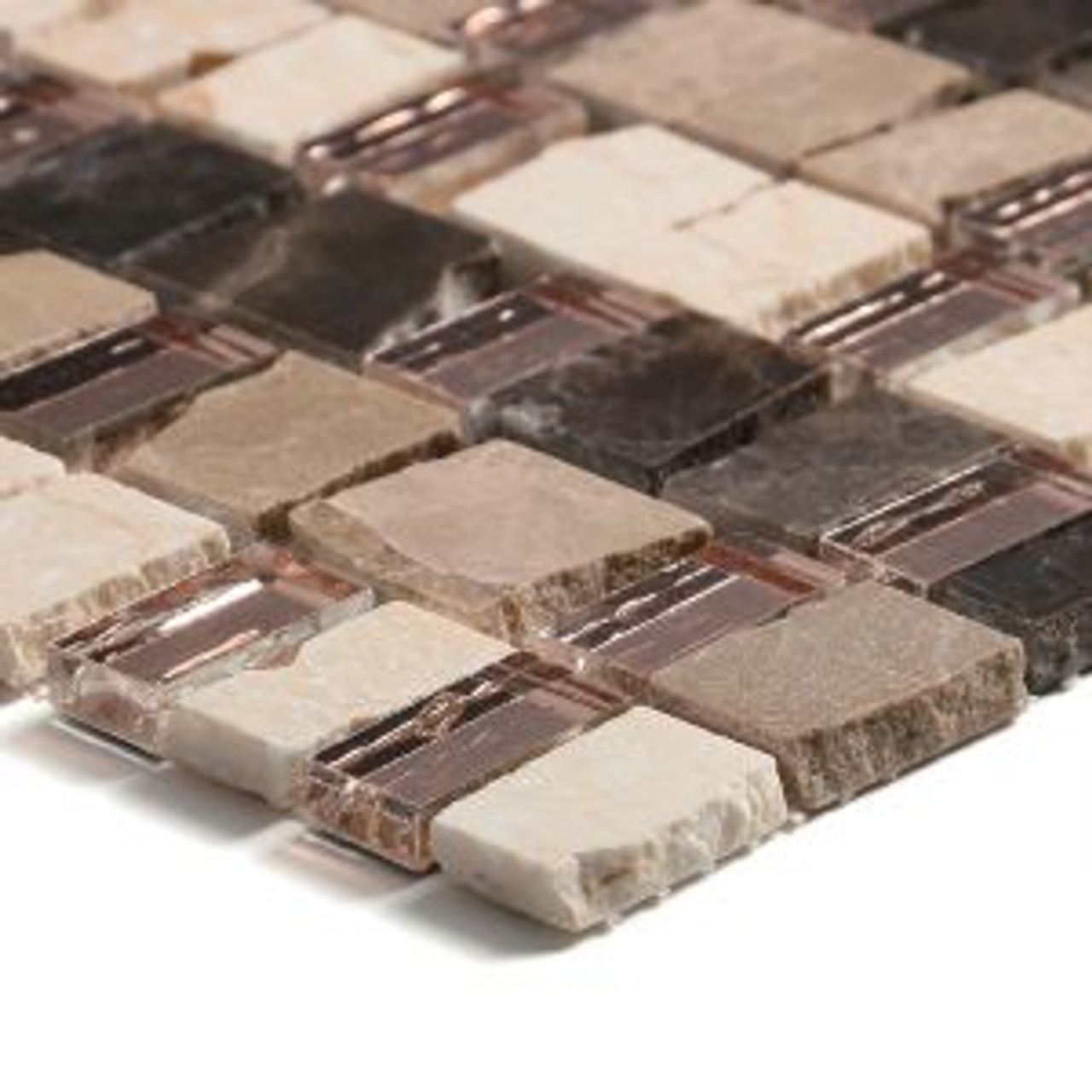 Mont Blanc Marquina Mosaic Glass Tile