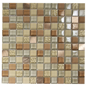 Coeus Majestic Tan Mosaic Glass Tile