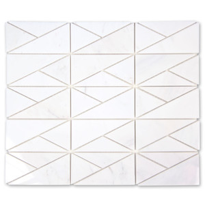 Bahia Volakas Triangle Geometric Marble Tile