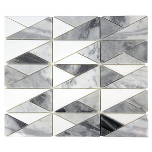 Bahia Marmara Triangle Geometric Marble Tile