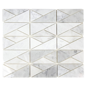 Bahia Carrara Triangle Geometric Marble Tile Bahia Carrara Triangle Geometric Marble Tile