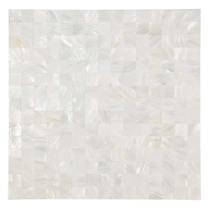 South Seas Super White Square Seamless 1" x 1" Pearl Shell Tile South Seas Super White Square Seamless 1" x 1" Pearl Shell Tile