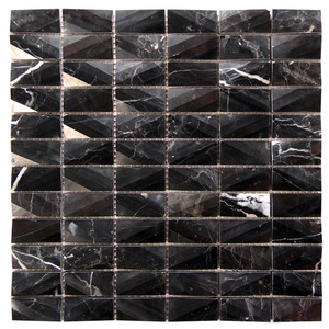 Mont Blanc Marquina Mosaic Glass Tile