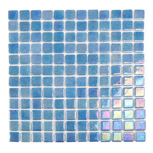 Sea Pearl Tropic Blue Iridescent 1x1 Pool Grade Tile Sea Pearl Tropic Blue Iridescent 1x1 Pool Grade Tile