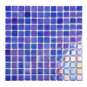 Sea Pearl Coastal Blue Iridescent 1x1 Pool Tile Sea Pearl Coastal Blue Iridescent 1x1 Pool Tile