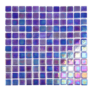 Sea Pearl Seaside Blue Iridescent 1x1 Pool Tile Sea Pearl Seaside Blue Iridescent 1x1 Pool Tile