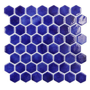 Islamorada Hexagon Pacific Blue Glass Pool Tile Islamorada Hexagon Pacific Blue Glass Pool Tile