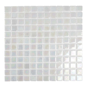 Sea Pearl Opal White Iridescent 1x1 Pool Tile Sea Pearl Opal White Iridescent 1x1 Pool Tile