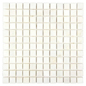 Ria White Square Stone Tile