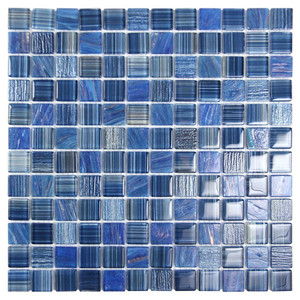 Seven Seas Admiral Blue Polished Glass 1x1 Pool Tile Seven Seas Admiral Blue Polished Glass 1x1 Pool Tile